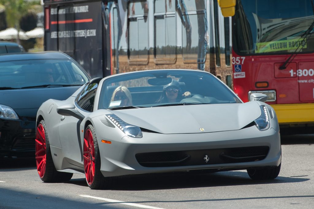 Kylie Jenner Drives Her Convertible Ferrari & Has Some Retail Therapy At Barney's With Gal Pal Mia PIa