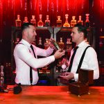 LONDON, ENGLAND - FEBRUARY 02:  The 鮮ight that Flows�, the world痴 first drive through immersive theatre experience concludes in a London bar, where guest were greeted by the mixologist duo, Alex Kratena and Simone Caporale on February 2, 2017 in London, England.  禅he Night that Flows� centred around guests finding their flow and took inspiration from the 素lowing� design of the new Toyota C-HR. The event saw 100 guests from across Europe take part in the world first event.  (Photo by Stuart C. Wilson/Getty Images for Toyota) *** Local Caption *** Alex Kratena; Simone Caporale